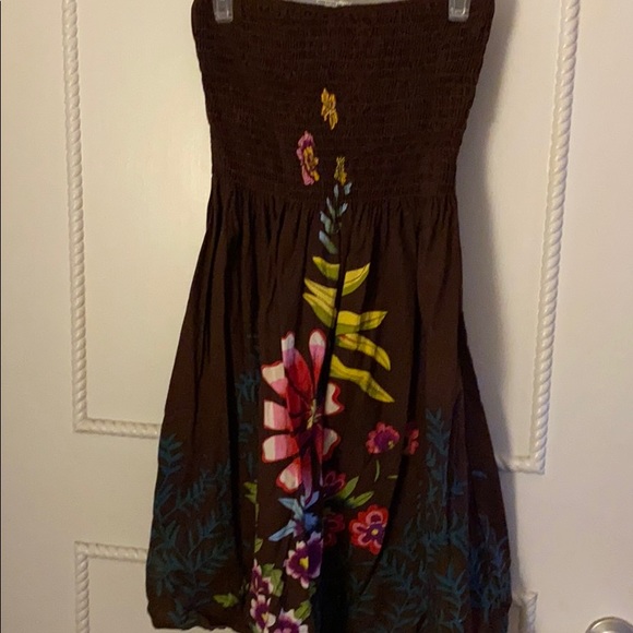 Strapless floral dress - Picture 3 of 3